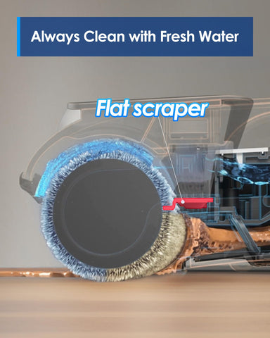 Tineco iFLOOR 5 Breeze water tank highlights dual-water system for fresh cleaning.