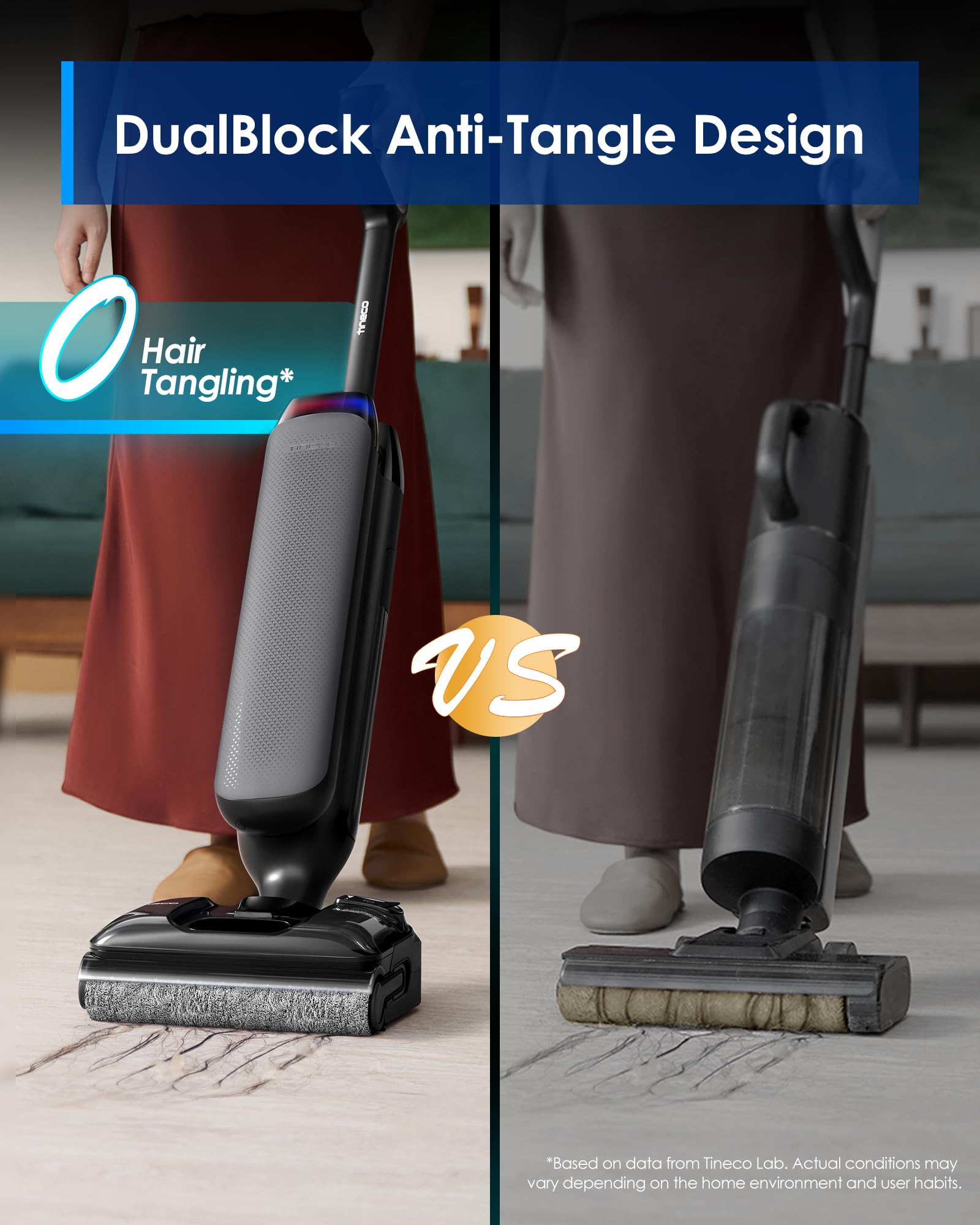 Tineco iLoop Smart Sensor optimizes cleaning efficiency on demand.