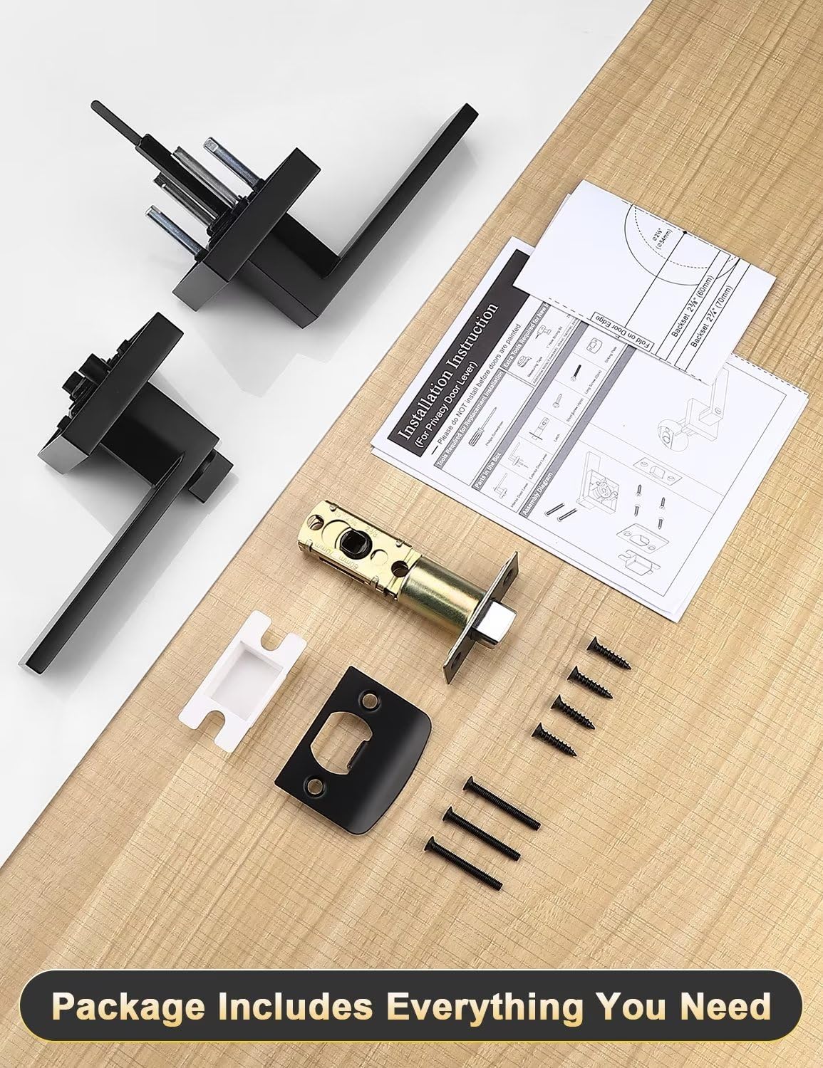 Tinewa easy-installation door lever requires only a screwdriver.