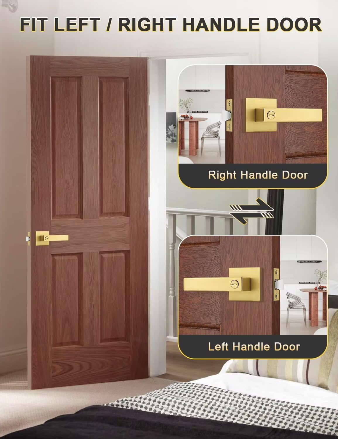 Tinewa interior privacy lever activated by inside button and outside release.