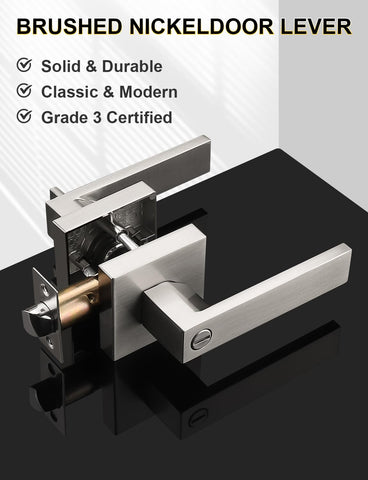 Tinewa privacy square door handle exterior emergency release feature.