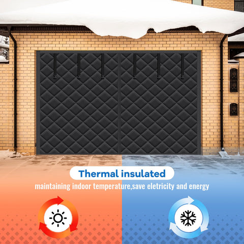 Tingjoo garage door curtain package includes extra push pins for installation.