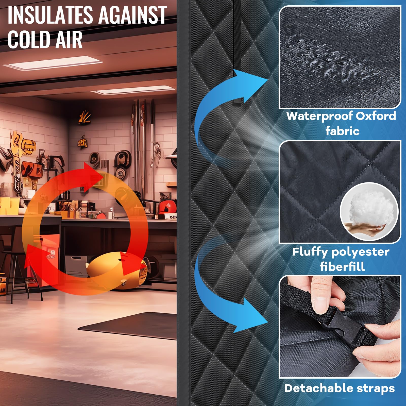 Tingjoo oxford-cloth curtain offers durable material and reinforced edges for long-lasting use.