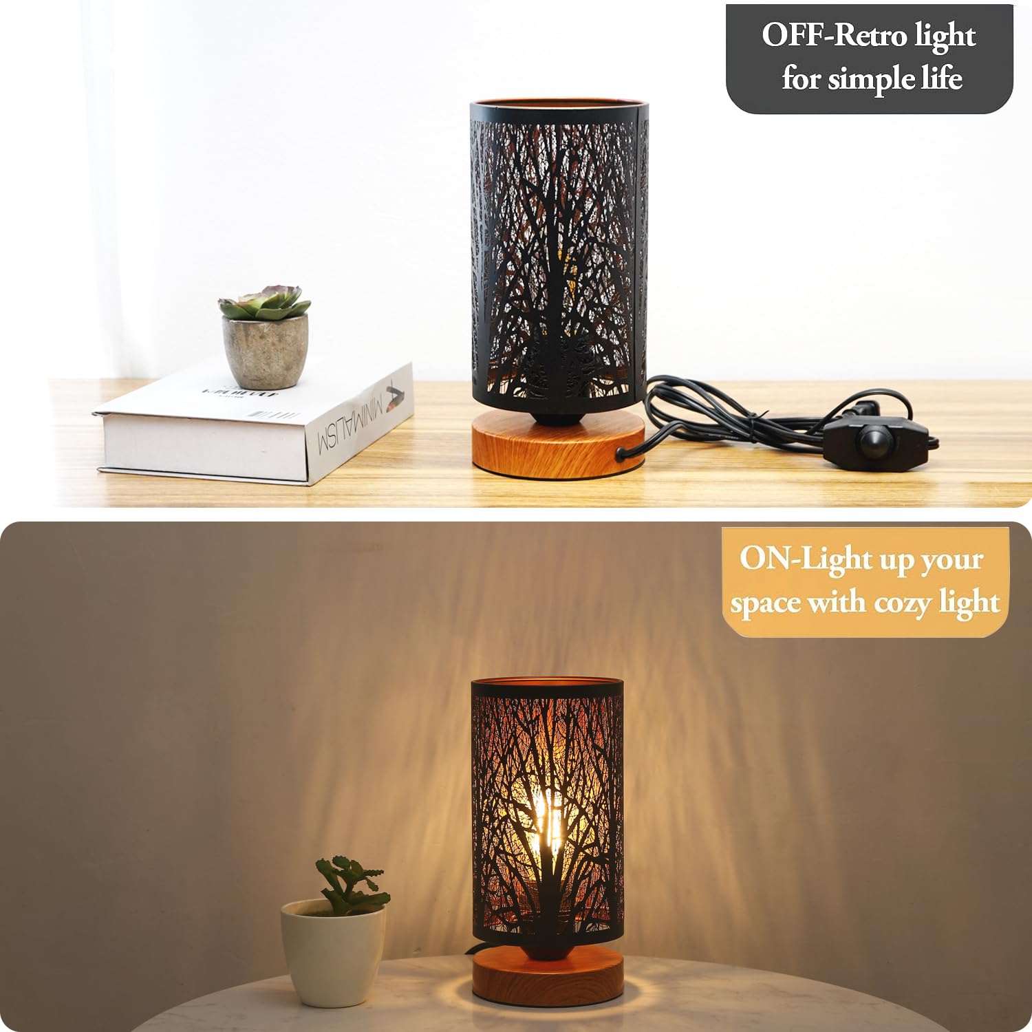 Tingsize Edison LED bulb included delivering warm 2700K light with energy efficiency