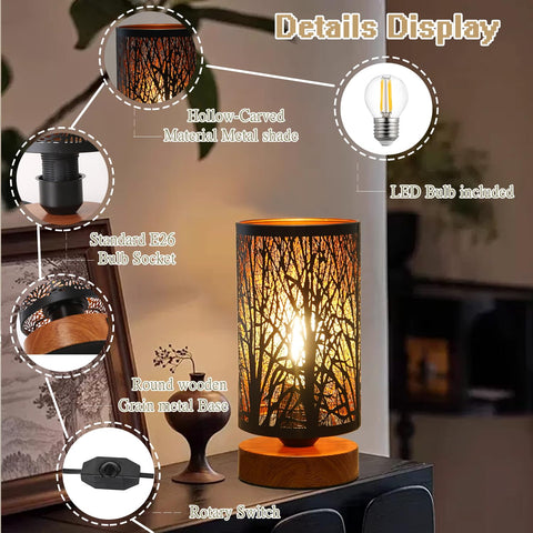 Tingsize rustic black metal cage shade creating vintage-inspired focal point in any room