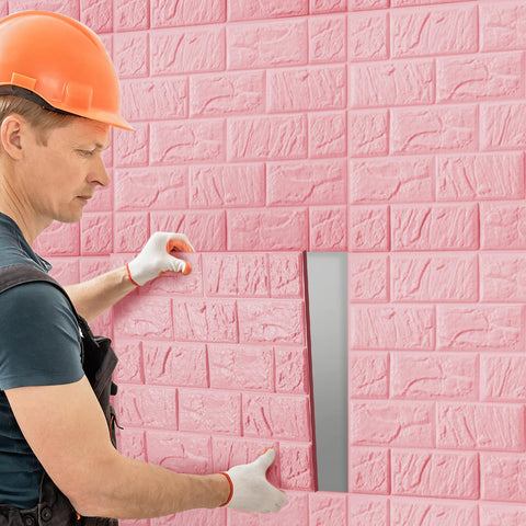 Tinlade 30 pcs pack pink brick panels ready to transform spaces.
