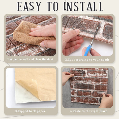 Tinlade waterproof brick wall panel for moisture-prone spaces