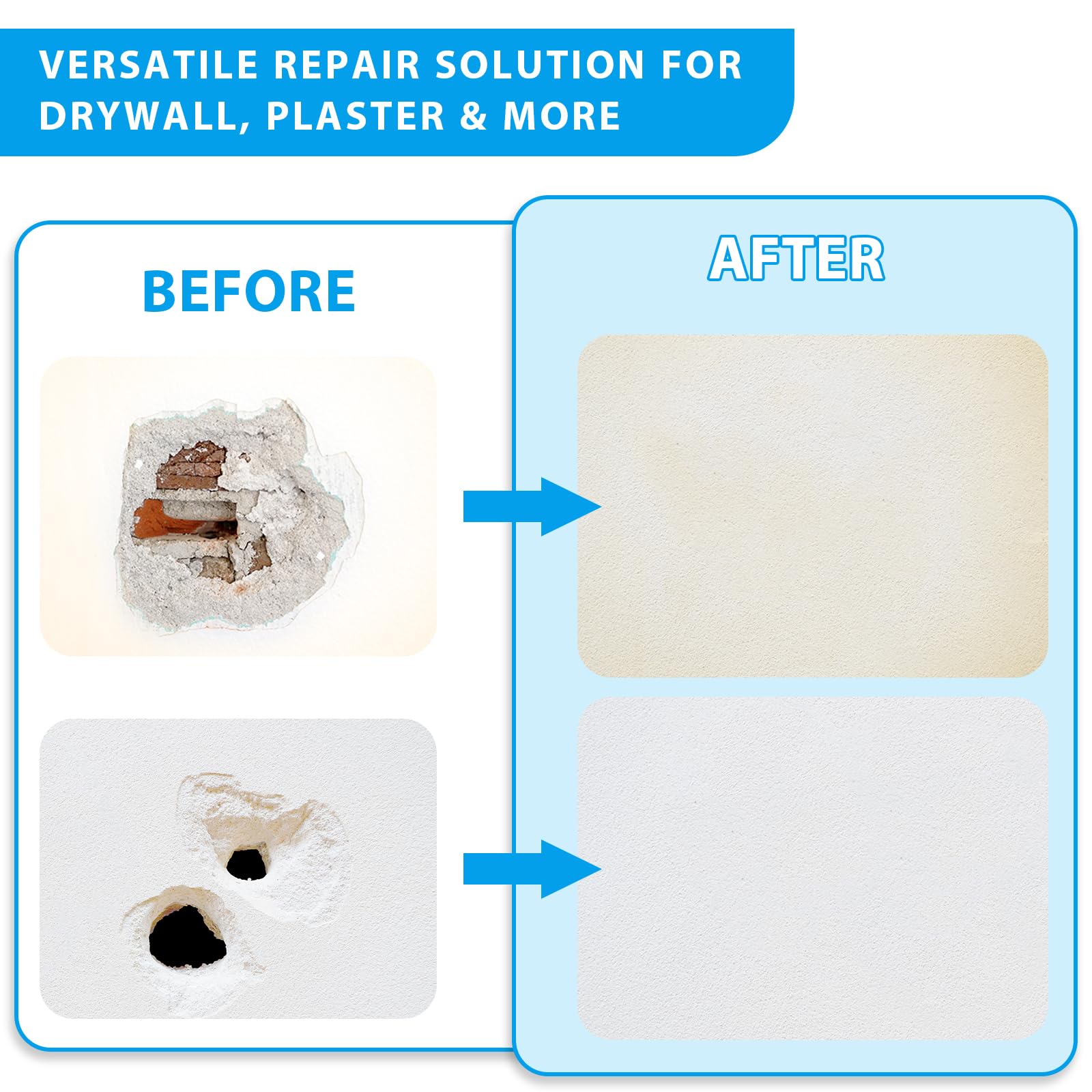 TINSKY wall hole repair demonstrates easy, DIY-friendly step-by-step usage.