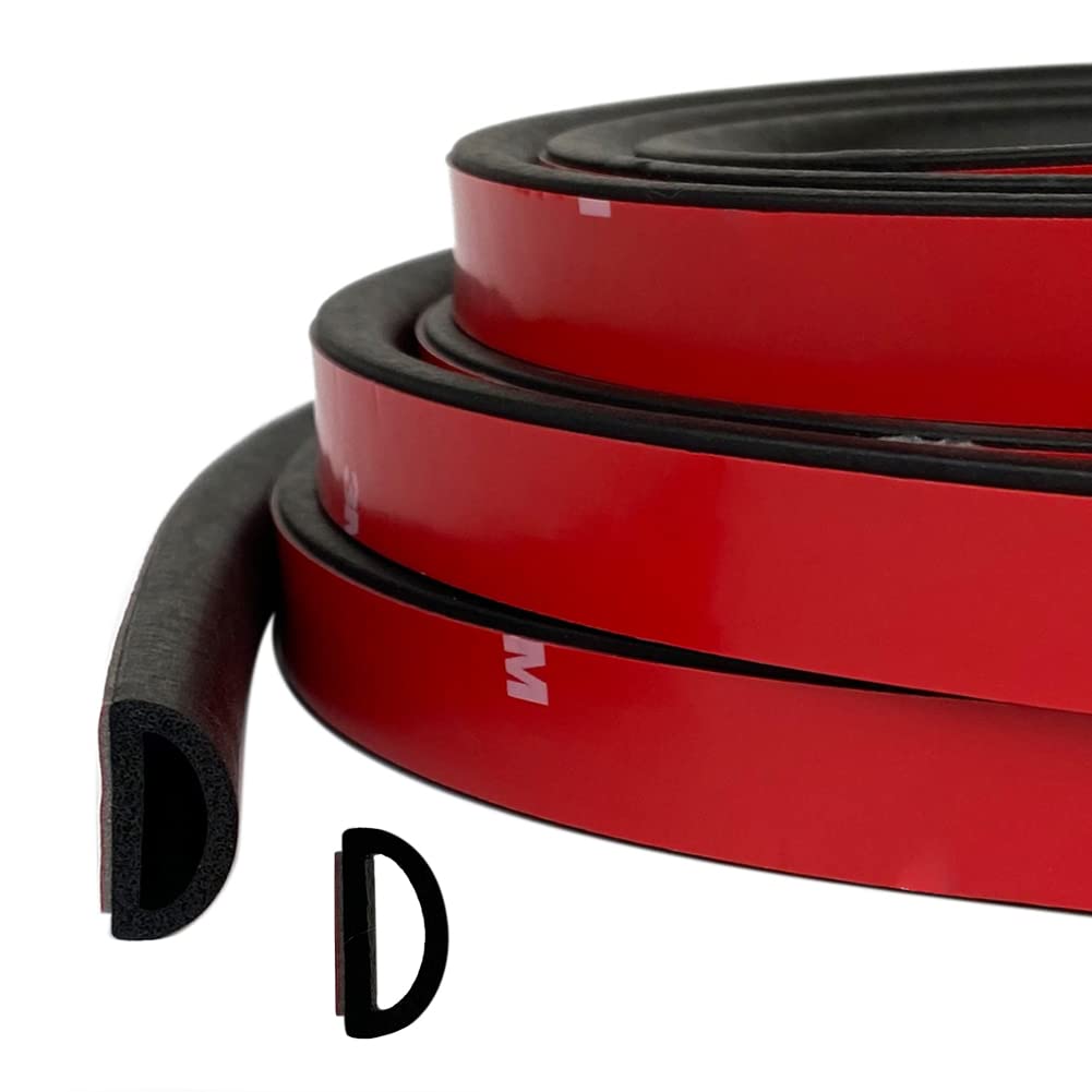Tintvent D Shape EPDM foam seal close-up showing flexible edge for weather protection