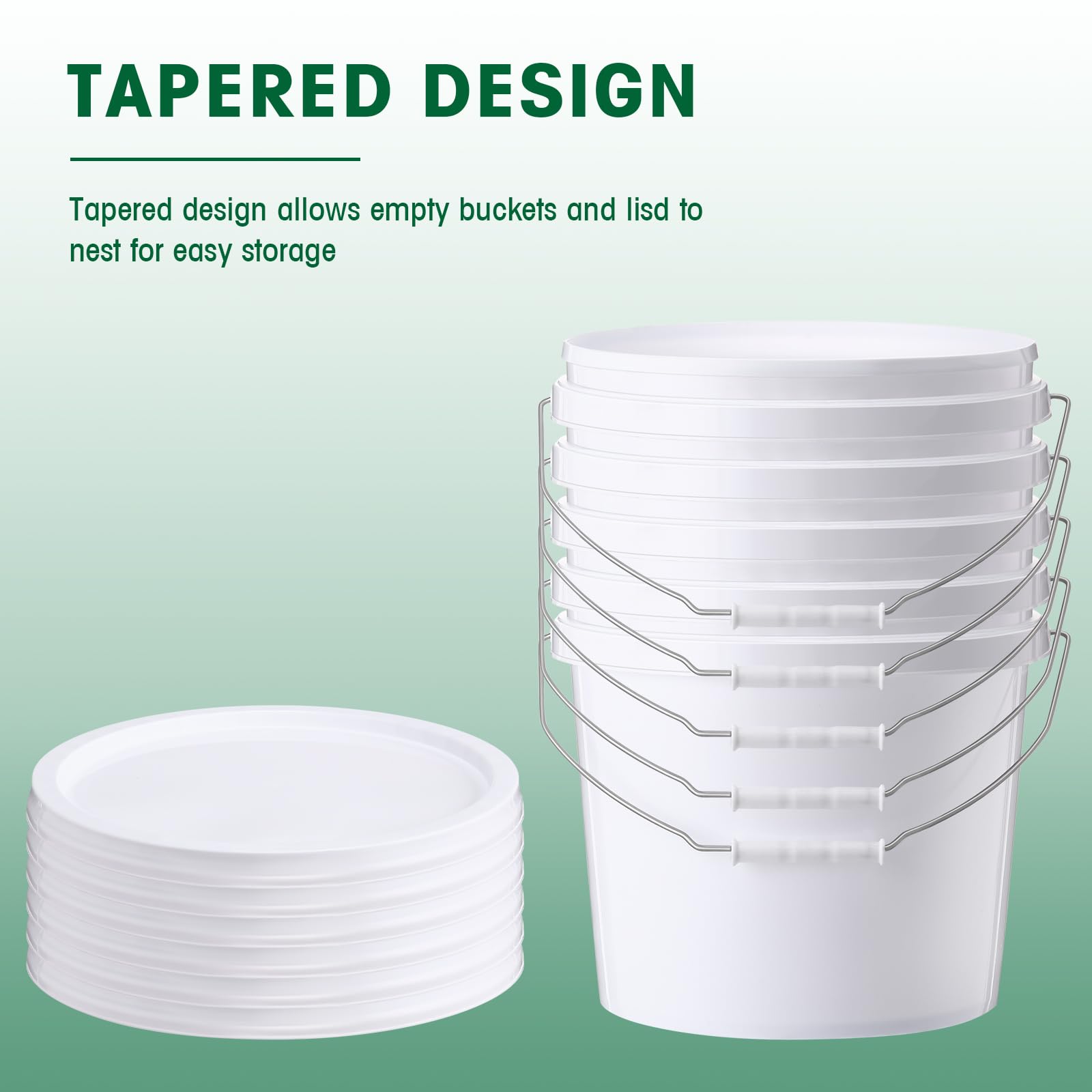 Tioncy airtight 2-gallon bucket with lid prevents leaks