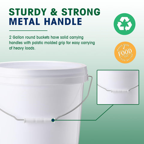 Tioncy stackable 2-gallon buckets save space in garages and pantries