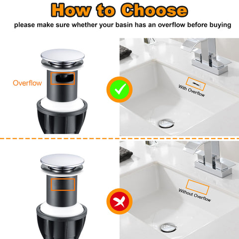 TIORIY chrome pop-up drain basket filter providing anti-clogging protection