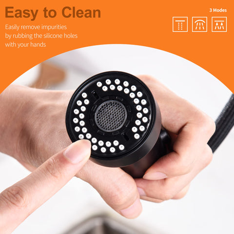 TIORIY removable aerator facilitates easy cleaning of flow and maintenance.