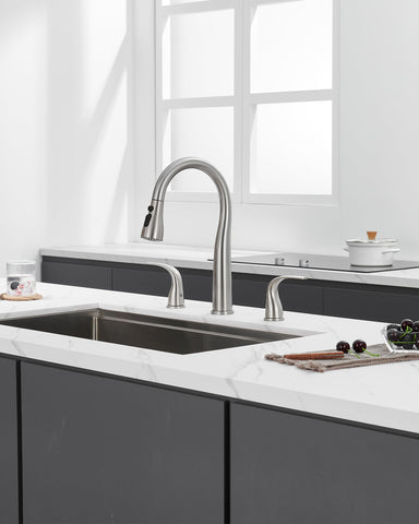 TIORIY easy installation with quick-connect hoses simplifies upgrading your sink