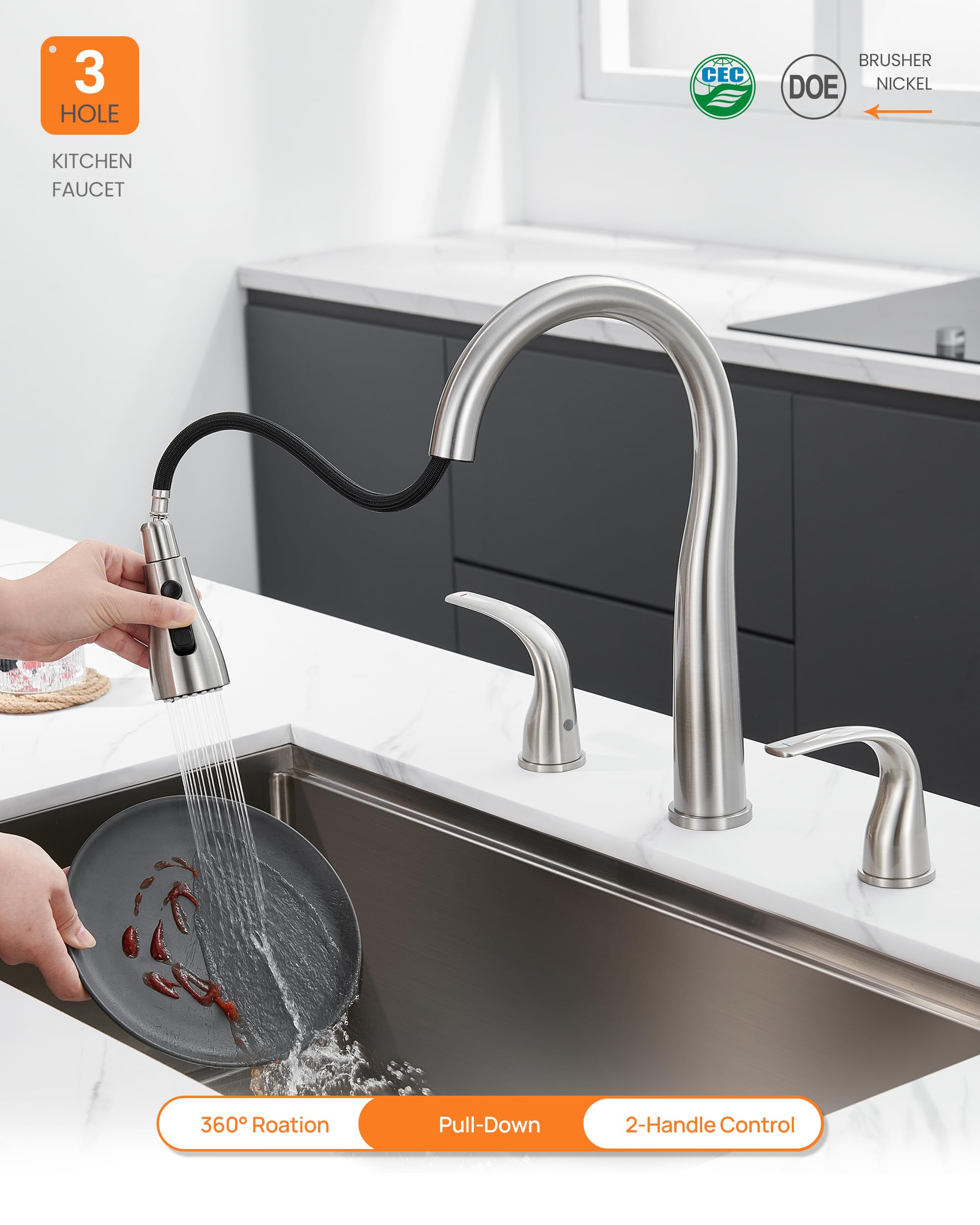 TIORIY stainless steel build ensures longevity and dependable water delivery