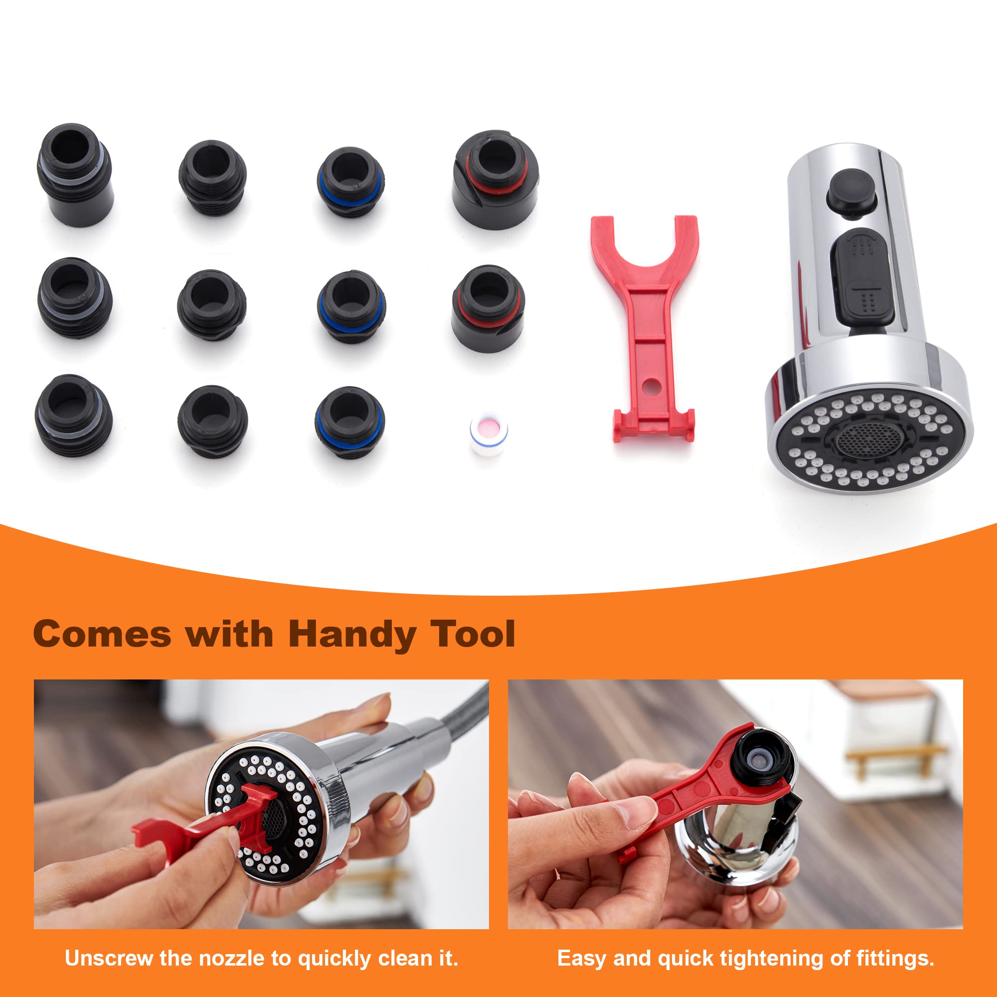 TIORIY silicone nozzles simplify cleaning and maintenance.