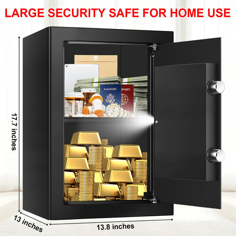 Tipiyajo 3.4 Cub Large Safe – digital keypad highlighting quick, secure access.