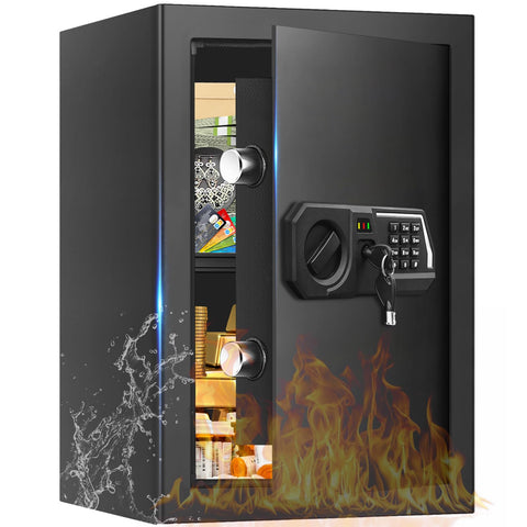 Tipiyajo 3.4 Cub Large Safe – front view with roomy interior for documents and jewelry.