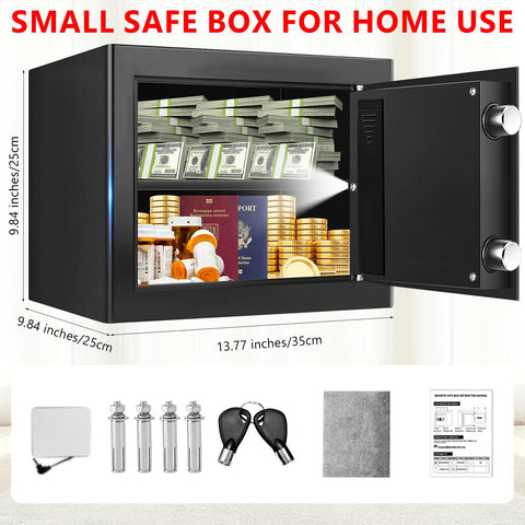 Tipiyajo safe shows durable steel construction for sturdy daily protection
