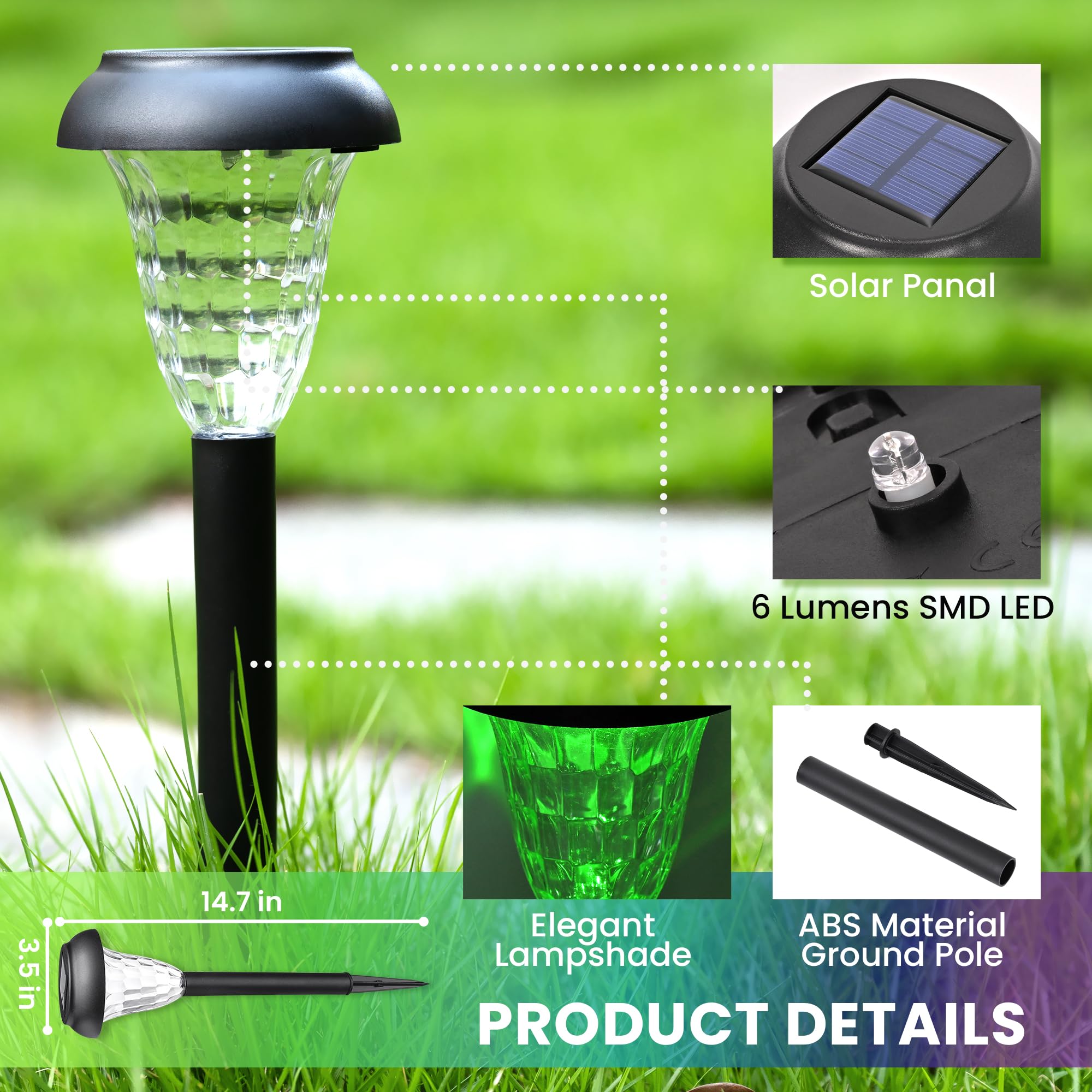TISEJOY outdoor light installs quickly with ground stake for safe, wire-free setup