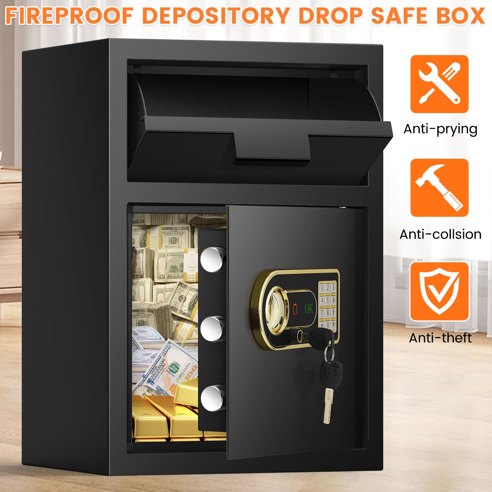 Tiskgg 2.8 cu ft digital lock for flexible access control