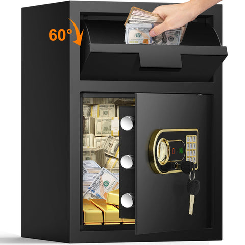 Tiskgg 2.8 cubic drop safe front view for secure daily deposits