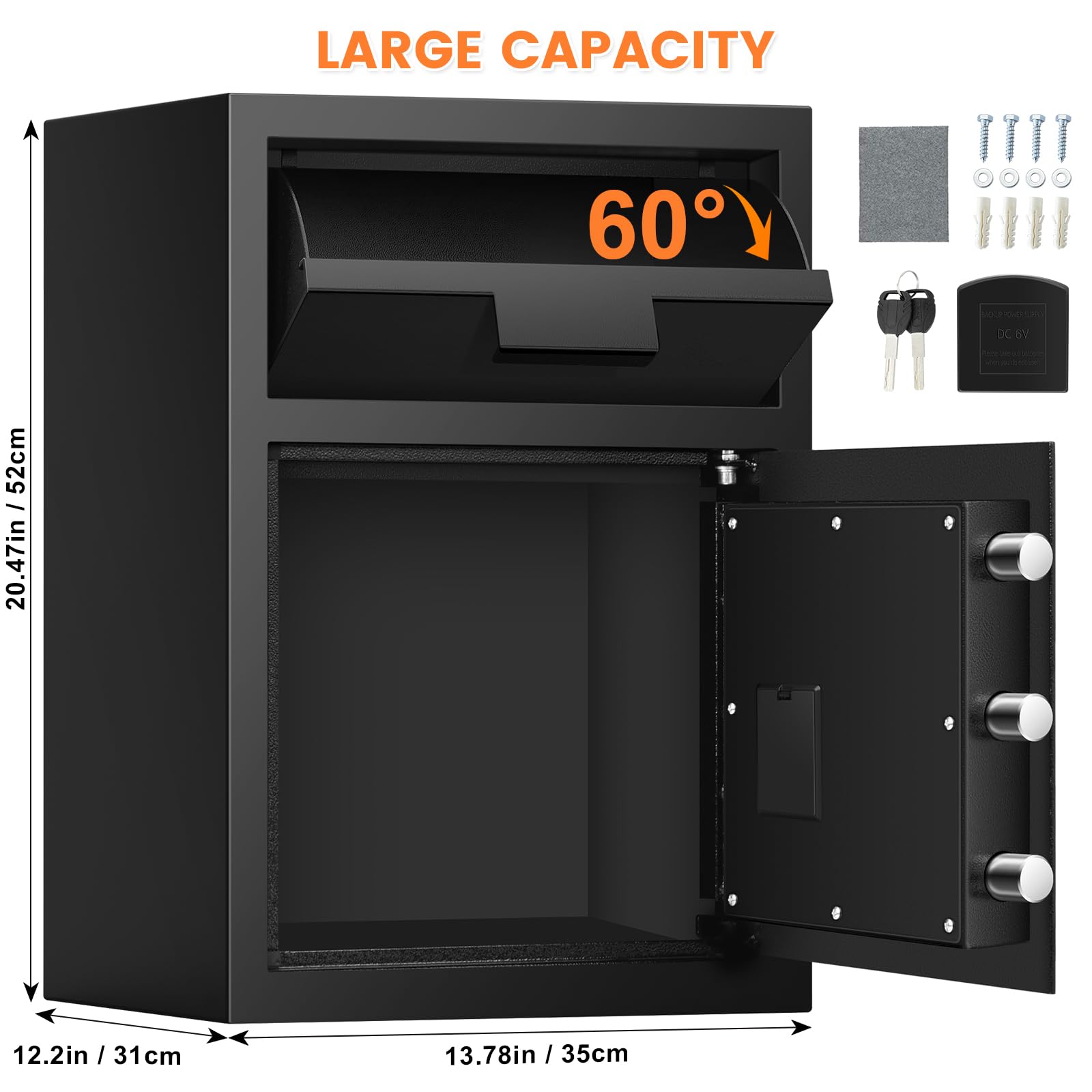 Tiskgg drop safe side panel emphasizing robust construction