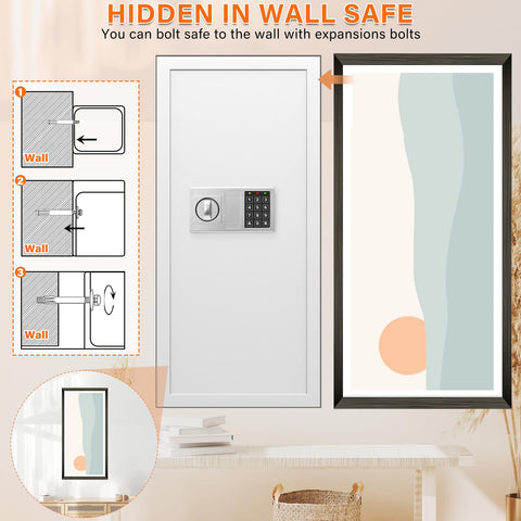 Tiskgg three removable shelves and key hooks organize belongings