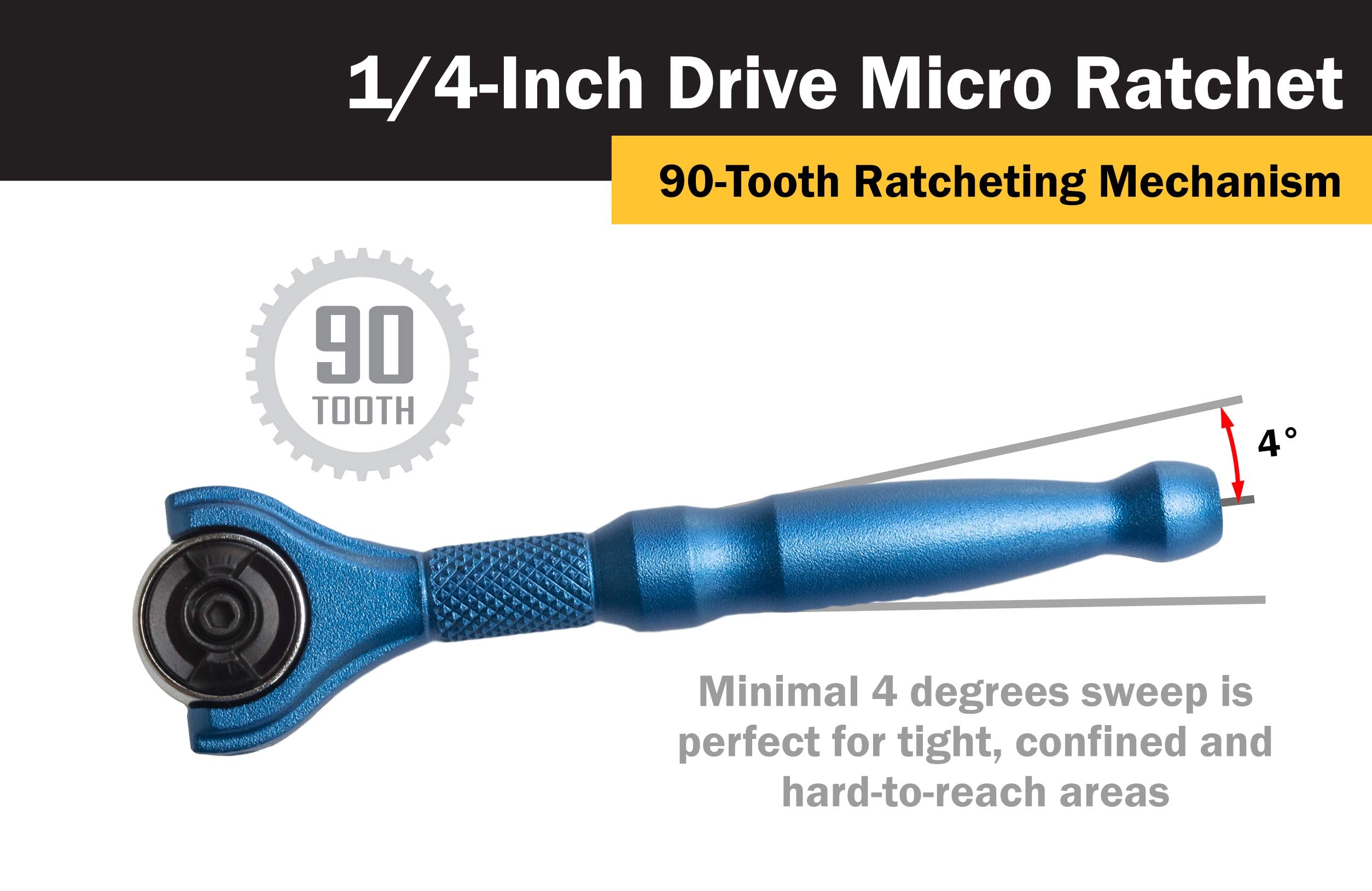 Titan 11316 anodized aluminum handle combines light weight with secure grip.