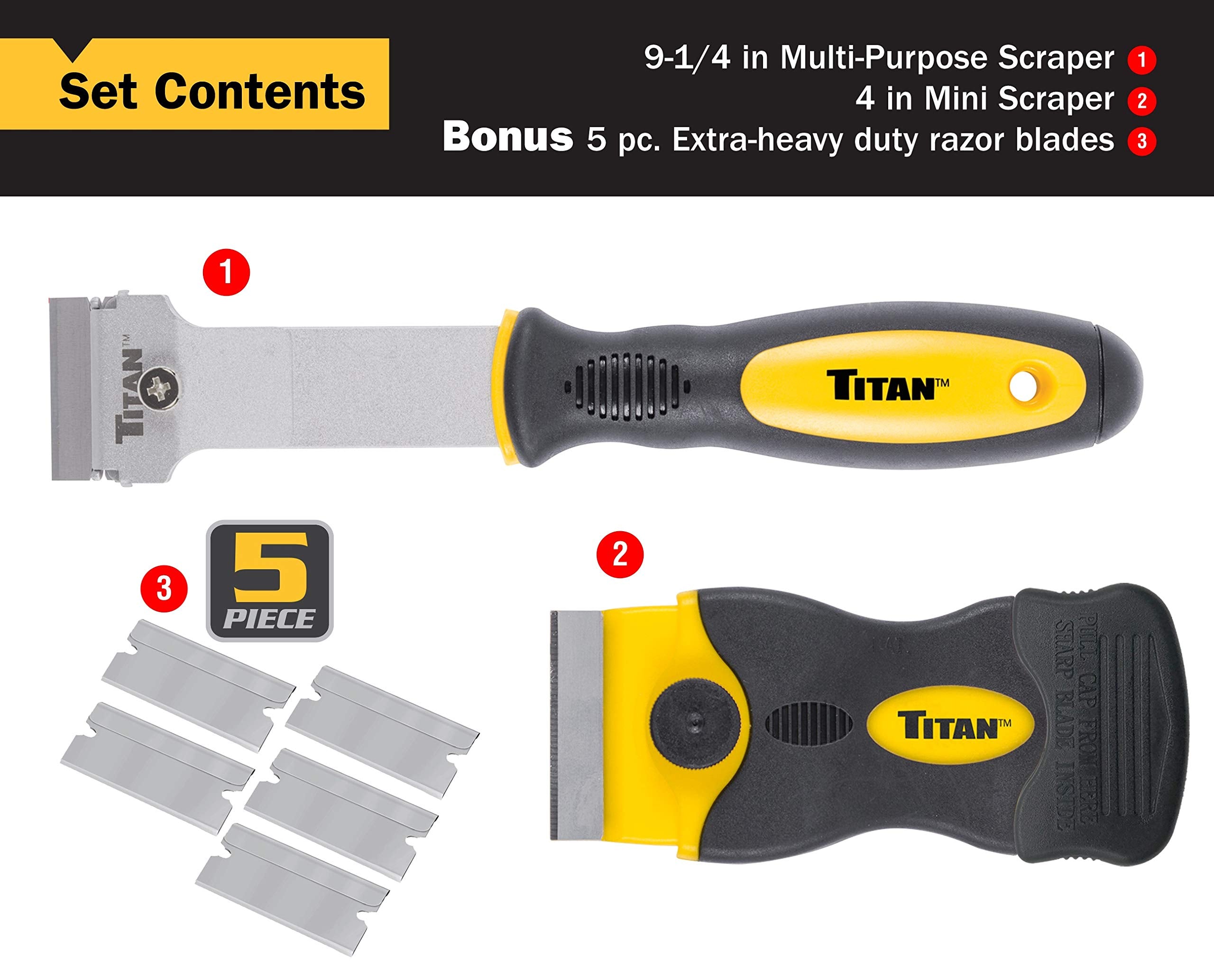 Titan 17002 mini-scraper designed for tight spots and quick tasks.
