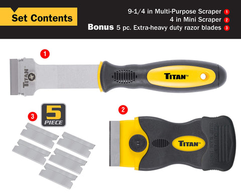 Titan 17002 mini-scraper designed for tight spots and quick tasks.