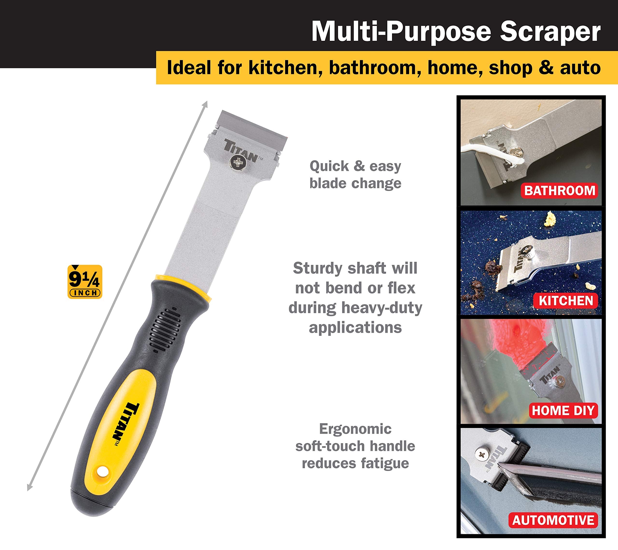 Titan 17002 protective cap safely covers blades when not in use.