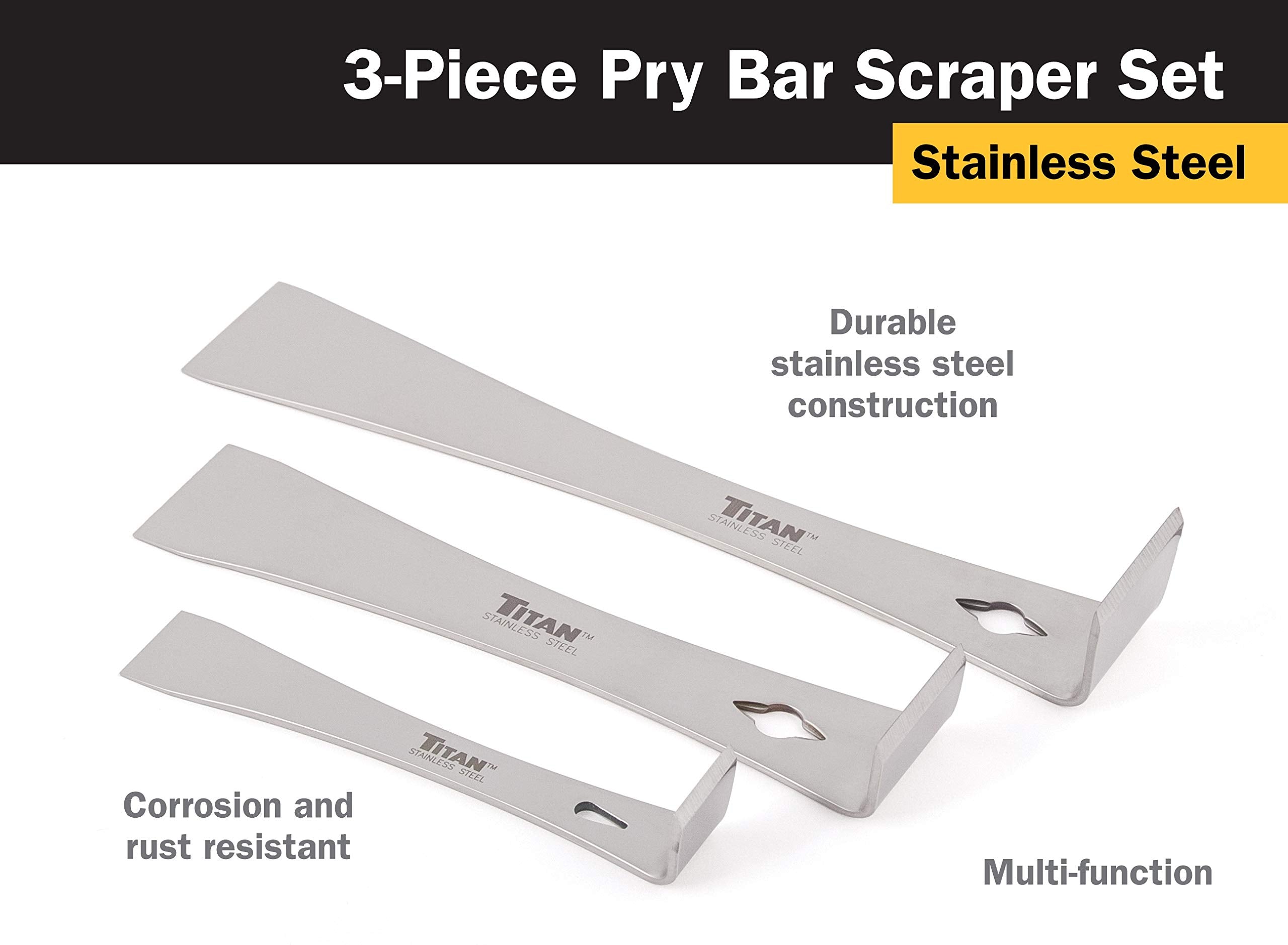 Titan 17007 razor sharp scraper edge with precision for removing adhesive and caulk