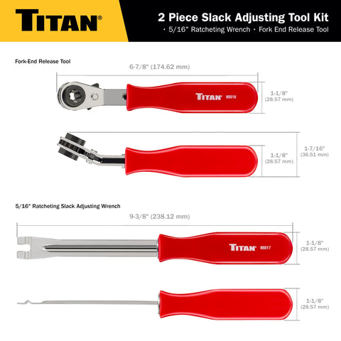 Titan 85512 two-piece Meritor set speeds brake slack installation.