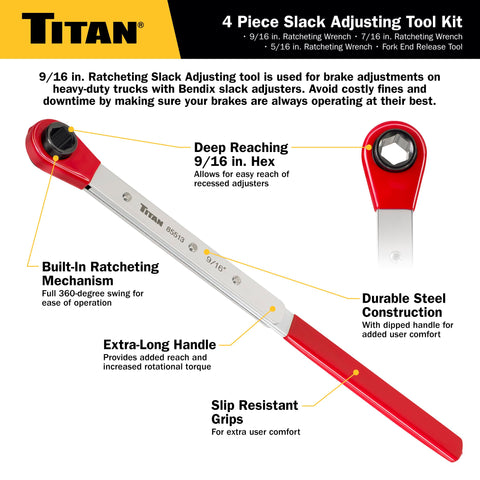 Titan 85569 angled-head 5-16in wrench provides extra clearance