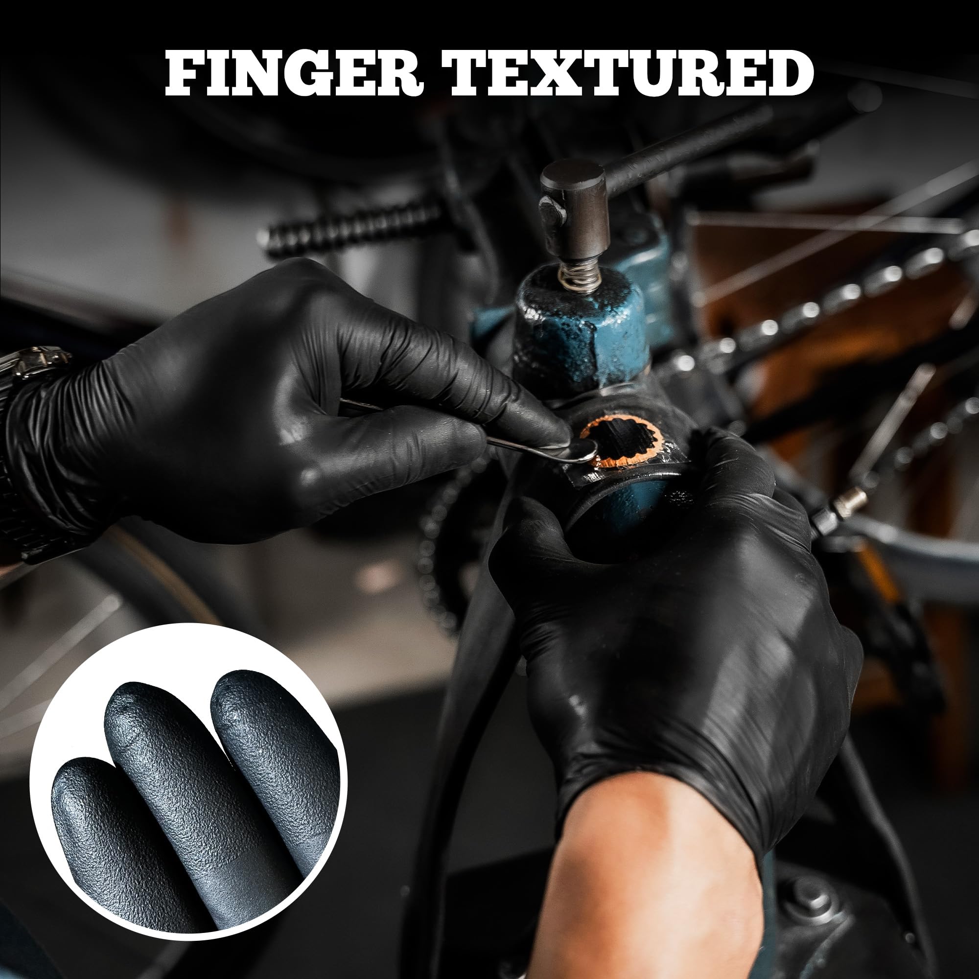 Texture-enhanced fingertips improve grip during food prep with TitanFlex