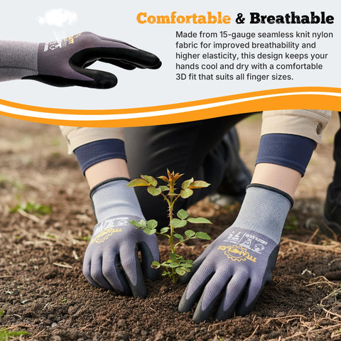 TitanFlex breathable nitrile gloves keep hands cool in heat