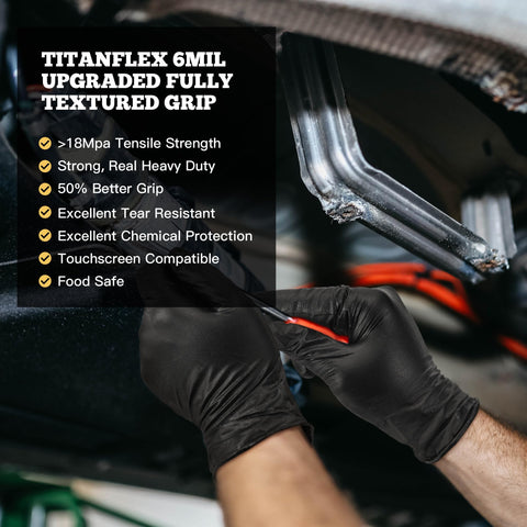 TitanFlex gloves in food prep setup showing hygiene