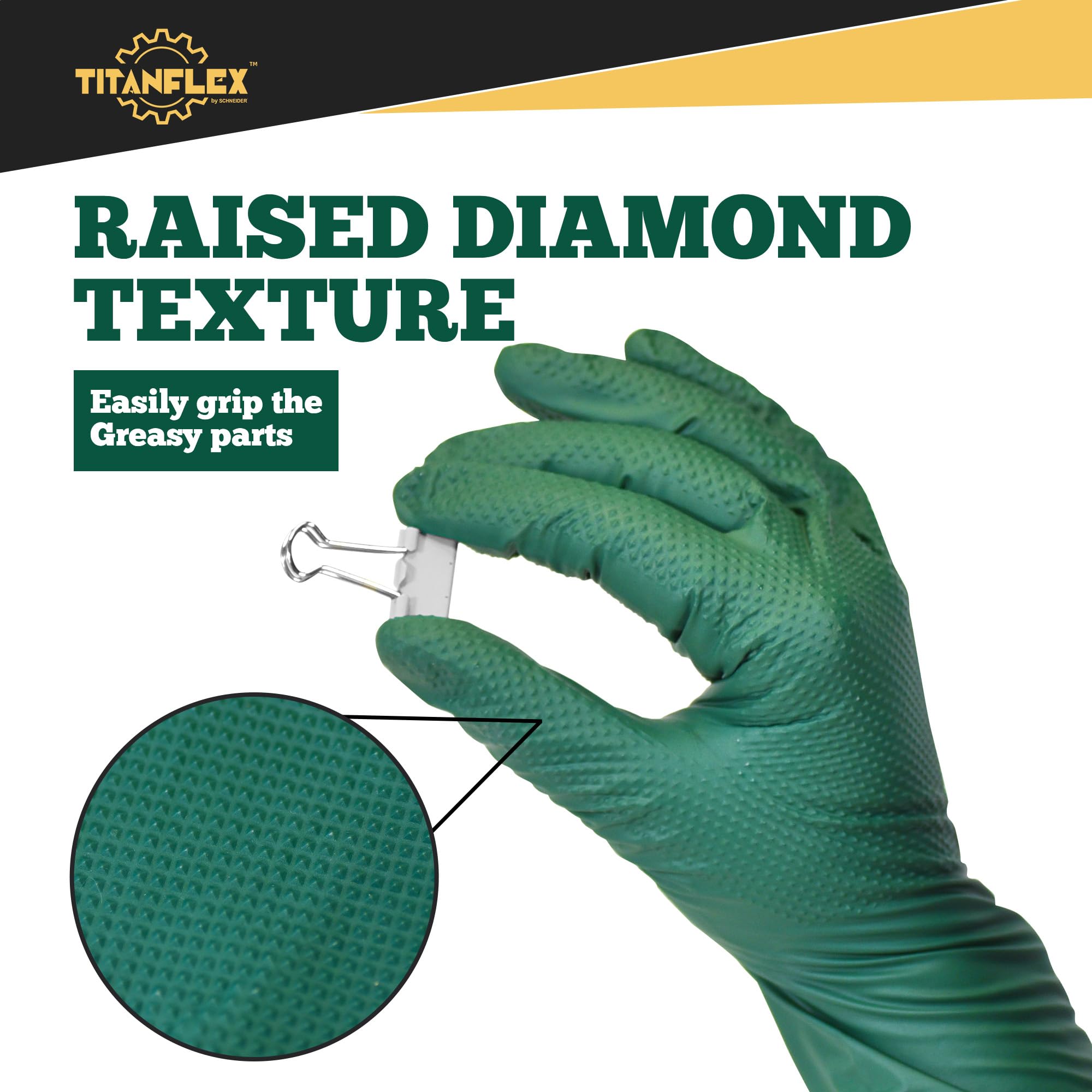 TitanFlex gloves rolled cuffs deliver comfortable, snug-fit wear.