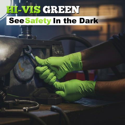 TitanFlex powder-free green nitrile gloves maintain cleanliness