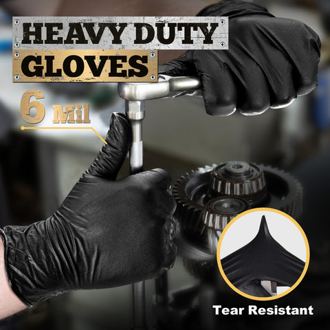 Close-up of TitanFlex 6-mil nitrile texture for durability and grip