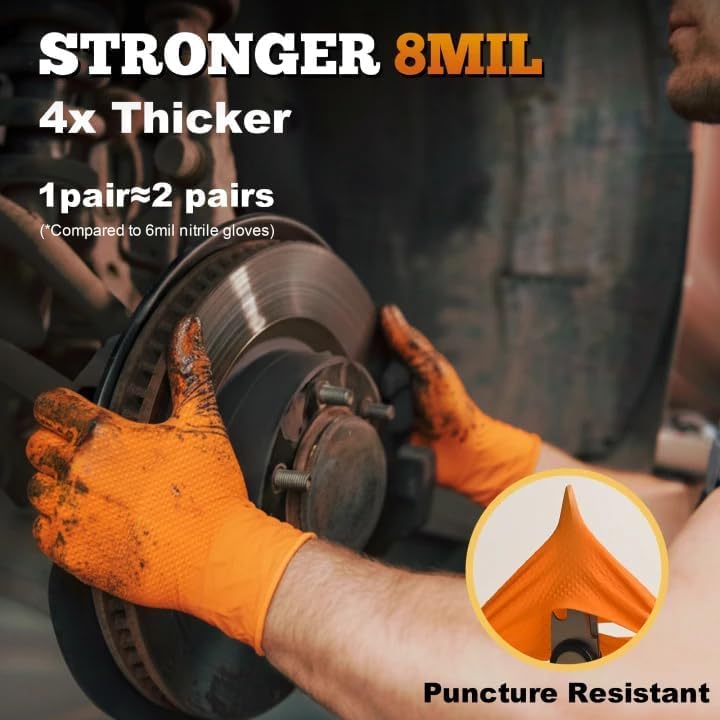 TitanFlex nitrile gloves with grip texture ideal for tool handling.