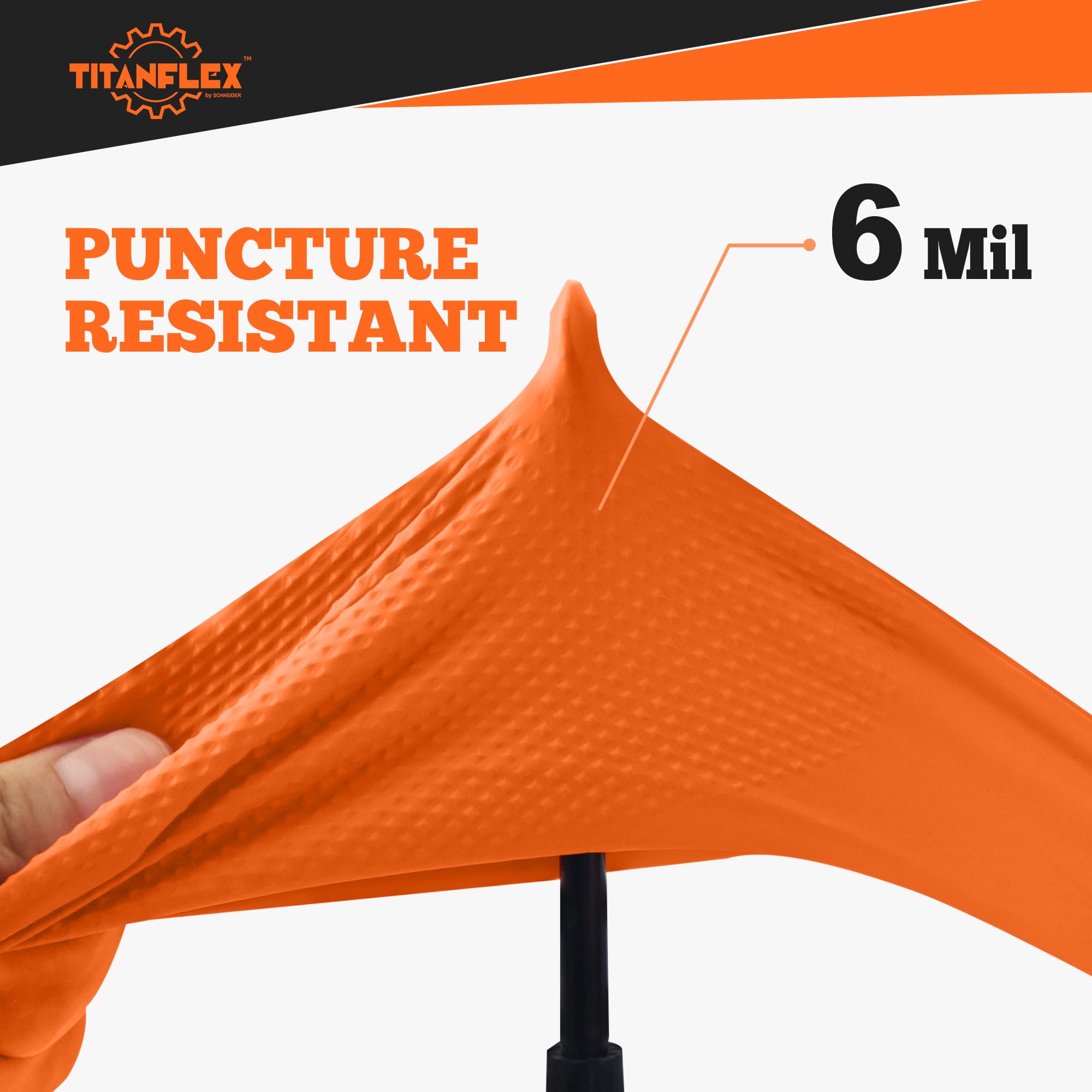TitanFlex orange gloves ideal for greasy or wet tasks