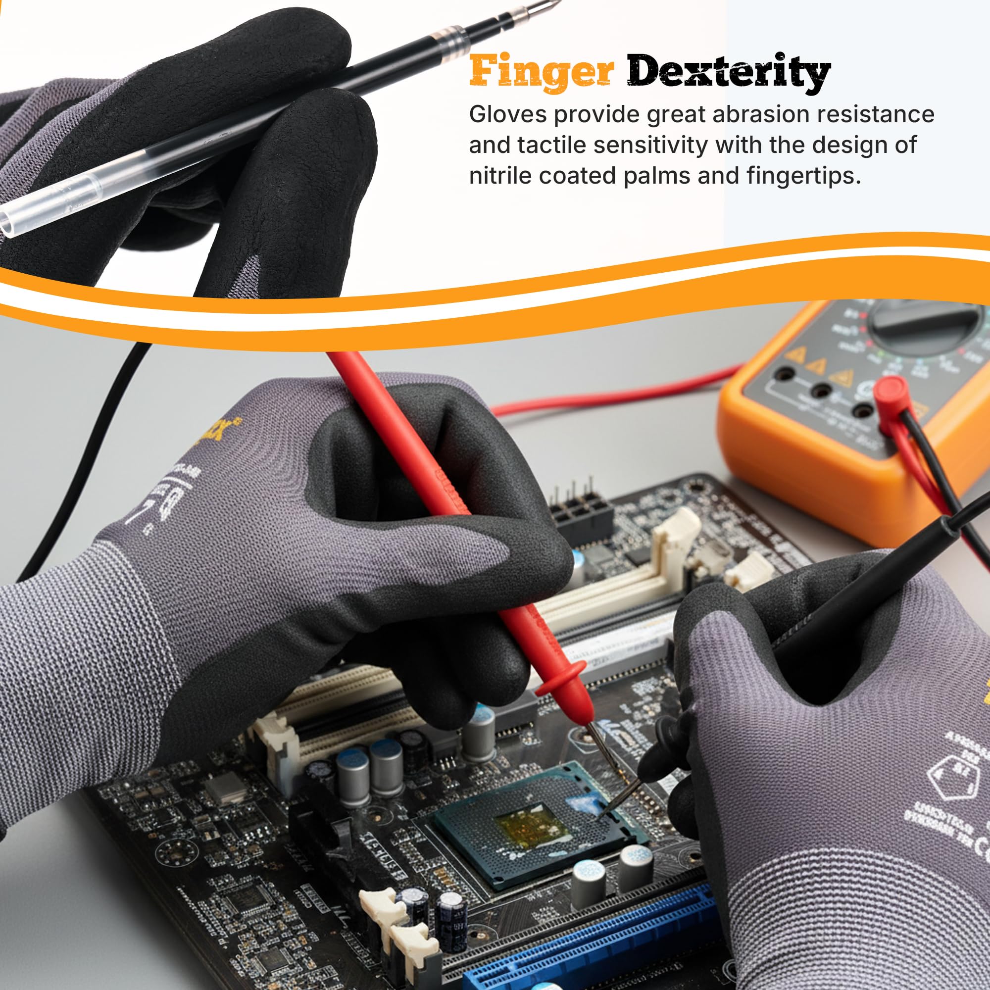 TitanFlex gloves offer ANSI/ISEA Level 4 abrasion resistance for durable protection.