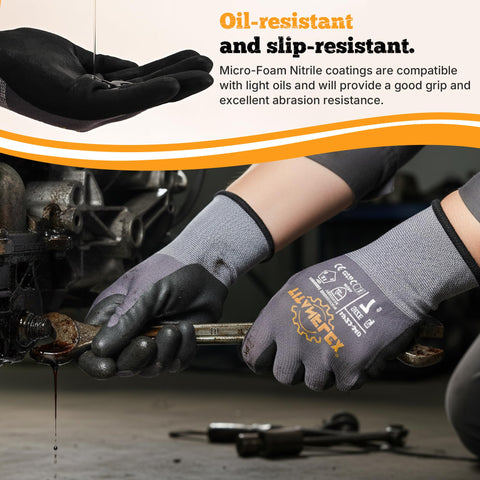 TitanFlex breathable nylon shell keeps hands cool during hot work days.