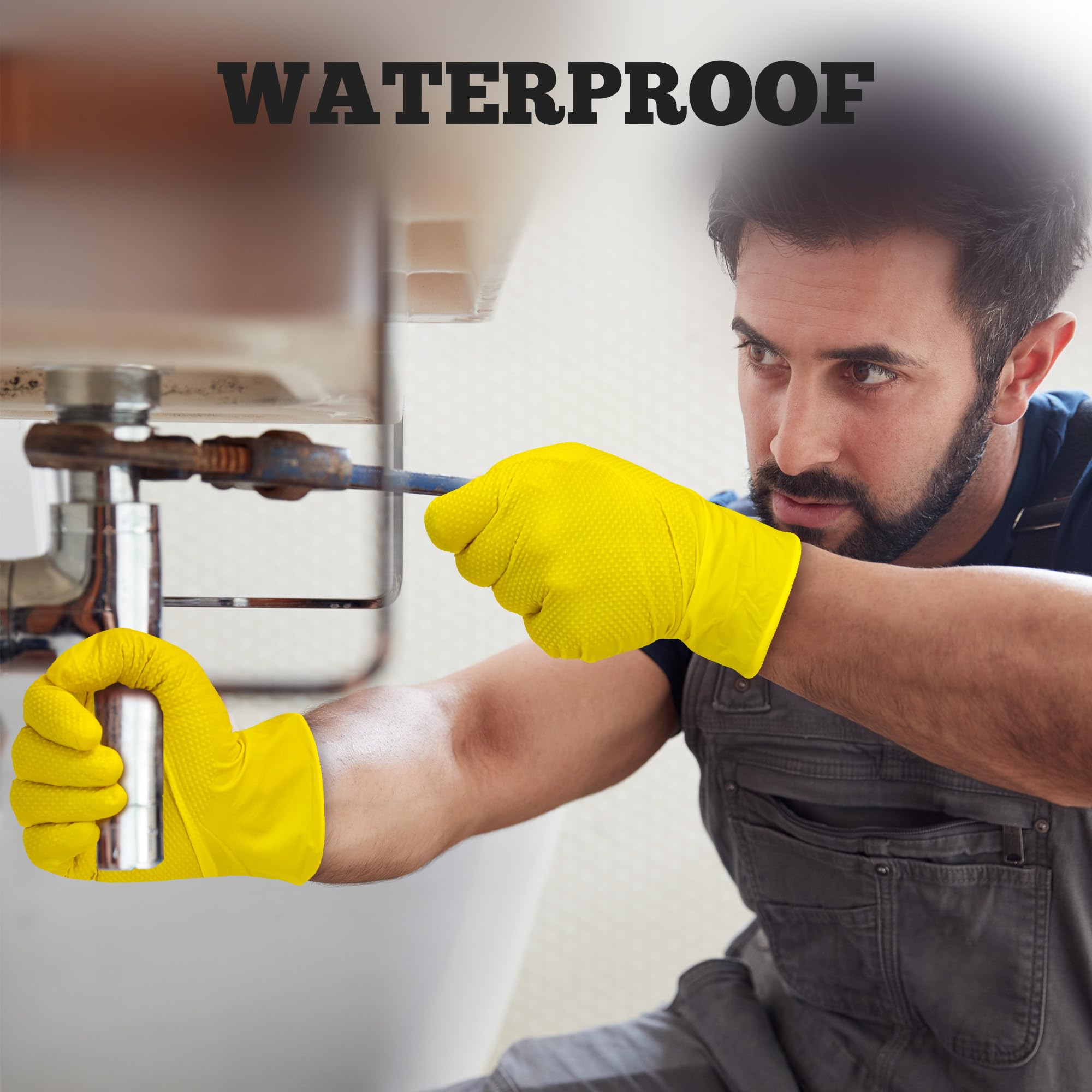 TitanFlex gloves resist chemicals and liquids for demanding tasks.