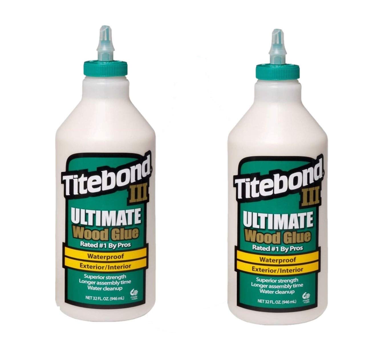 Titebond 1415 III Ultimate Wood Glue bottle pour for strong, waterproof bonding on wood