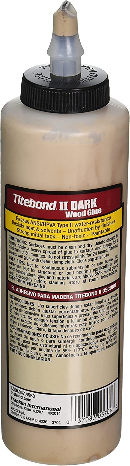 Titebond II Dark Wood Glue on edge joinery enables a tight, hidden bond.