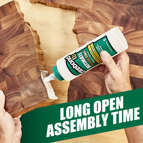 Titebond III Ultimate Wood Glue assembly joint showing strong initial tack.