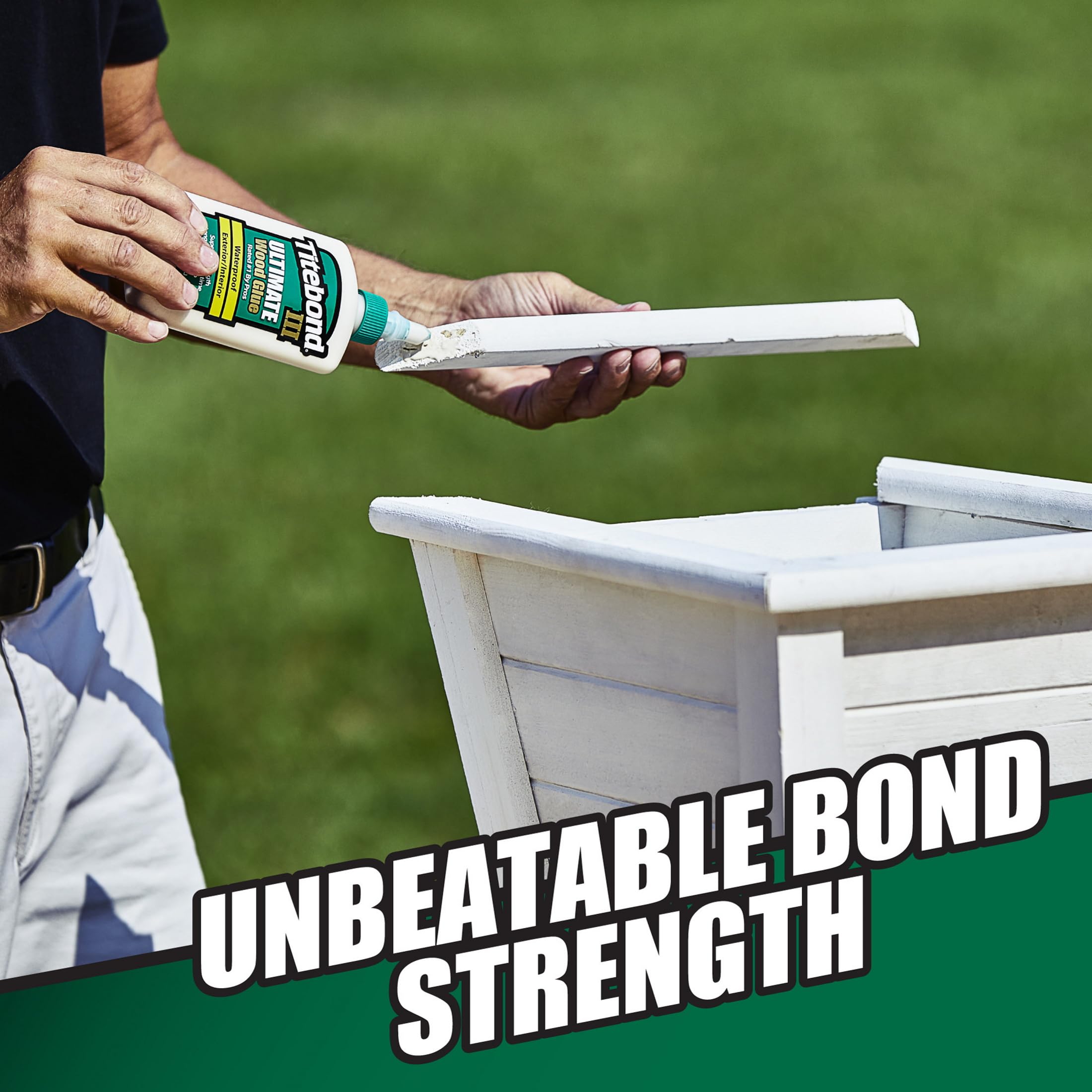 Titebond III Ultimate Wood Glue pour cap enabling smooth, controlled application.